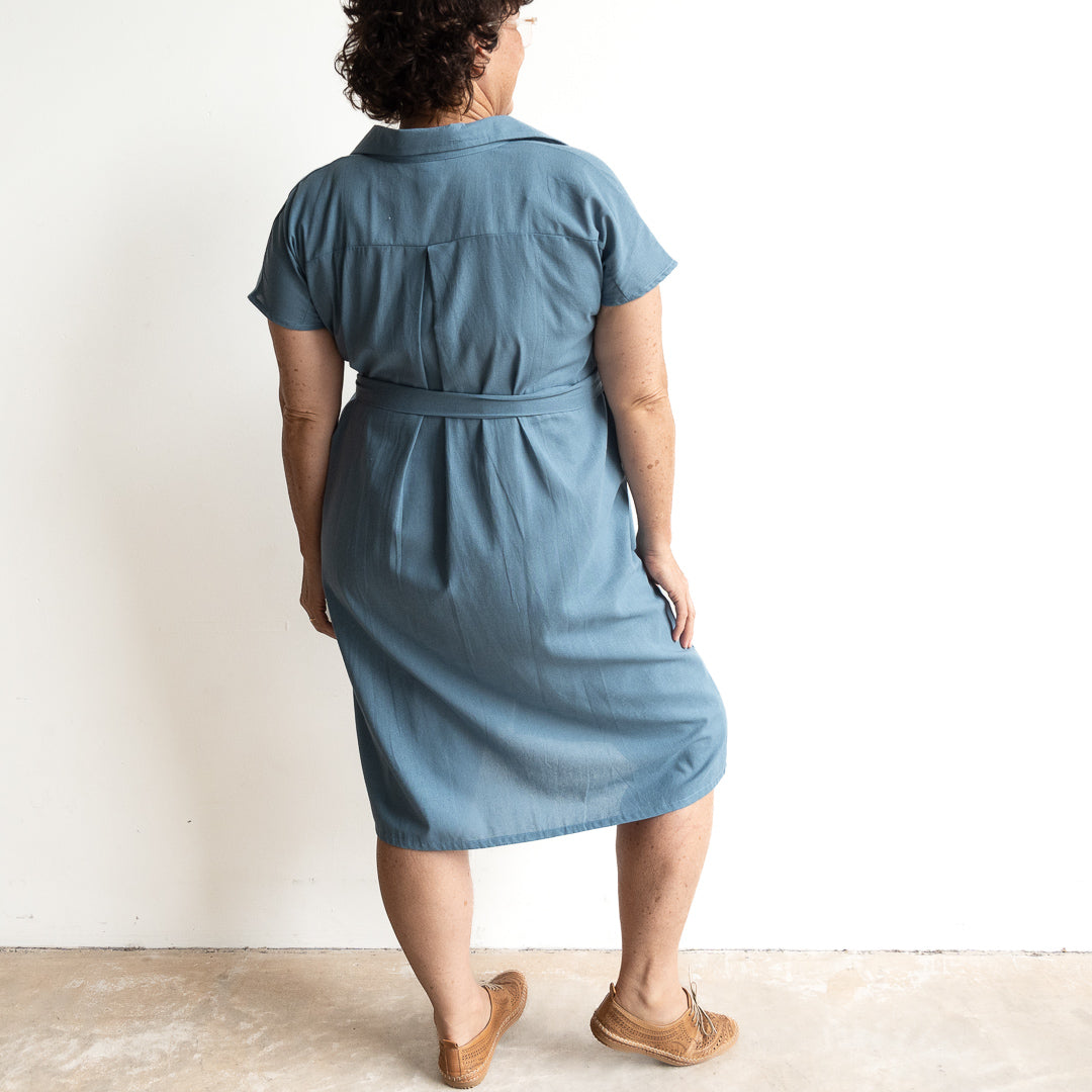 Be My Cotton Shirt Dress by KOBOMO Cotton Classics