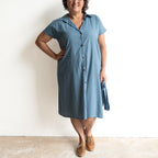 Be My Cotton Shirt Dress by KOBOMO Cotton Classics