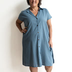 Be My Cotton Shirt Dress by KOBOMO Cotton Classics