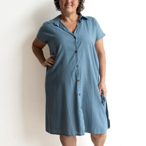 Be My Cotton Shirt Dress by KOBOMO - Classics