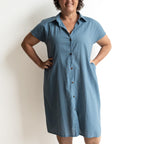 Be My Cotton Shirt Dress by KOBOMO Cotton Classics