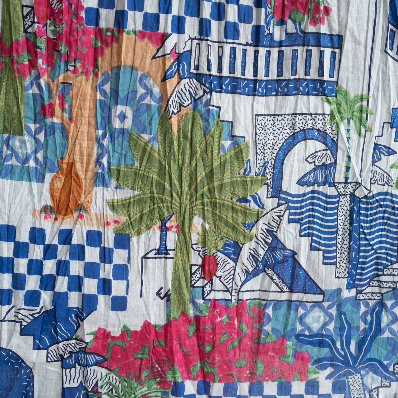 Be The Sunshine Cotton Dress - Greek Island Blue