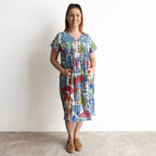 Be The Sunshine Cotton Dress - Greek Island Blue