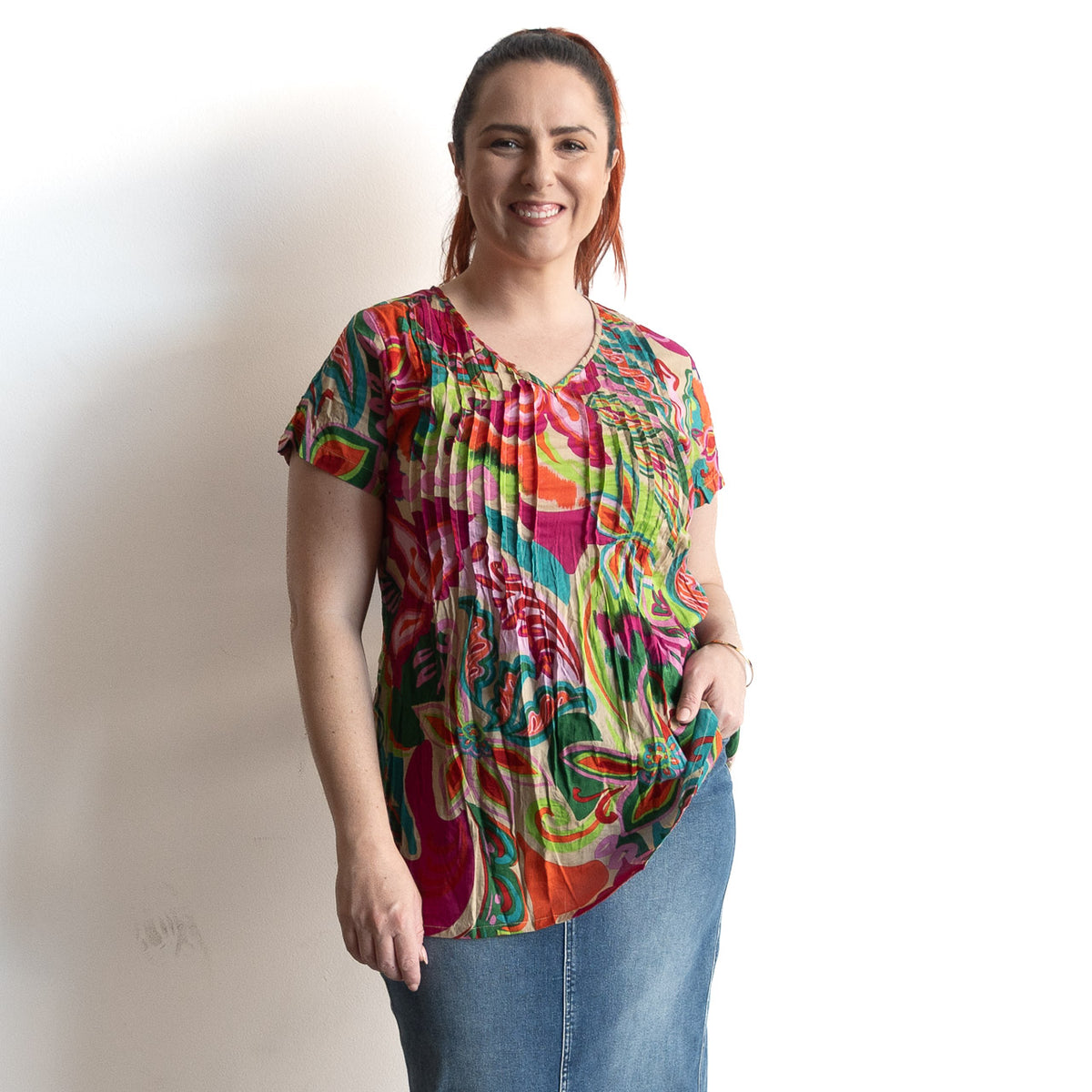 Be The Sunshine Cotton Top - Boho Retro
