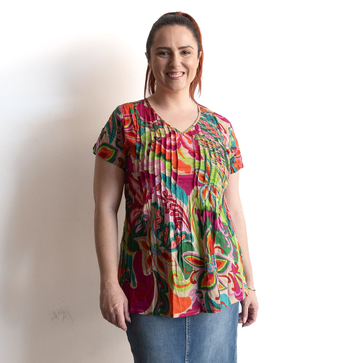 Be The Sunshine Cotton Top - Boho Retro