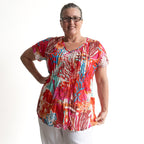 Be The Sunshine Cotton Top - Coral Reef