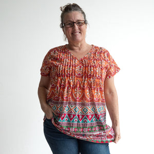 Be The Sunshine Cotton Top - Gujrat Peach