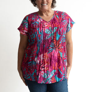 Be The Sunshine Cotton Top - Jungle Pop Magenta