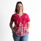 Be The Sunshine Cotton Top - Ornate Pink