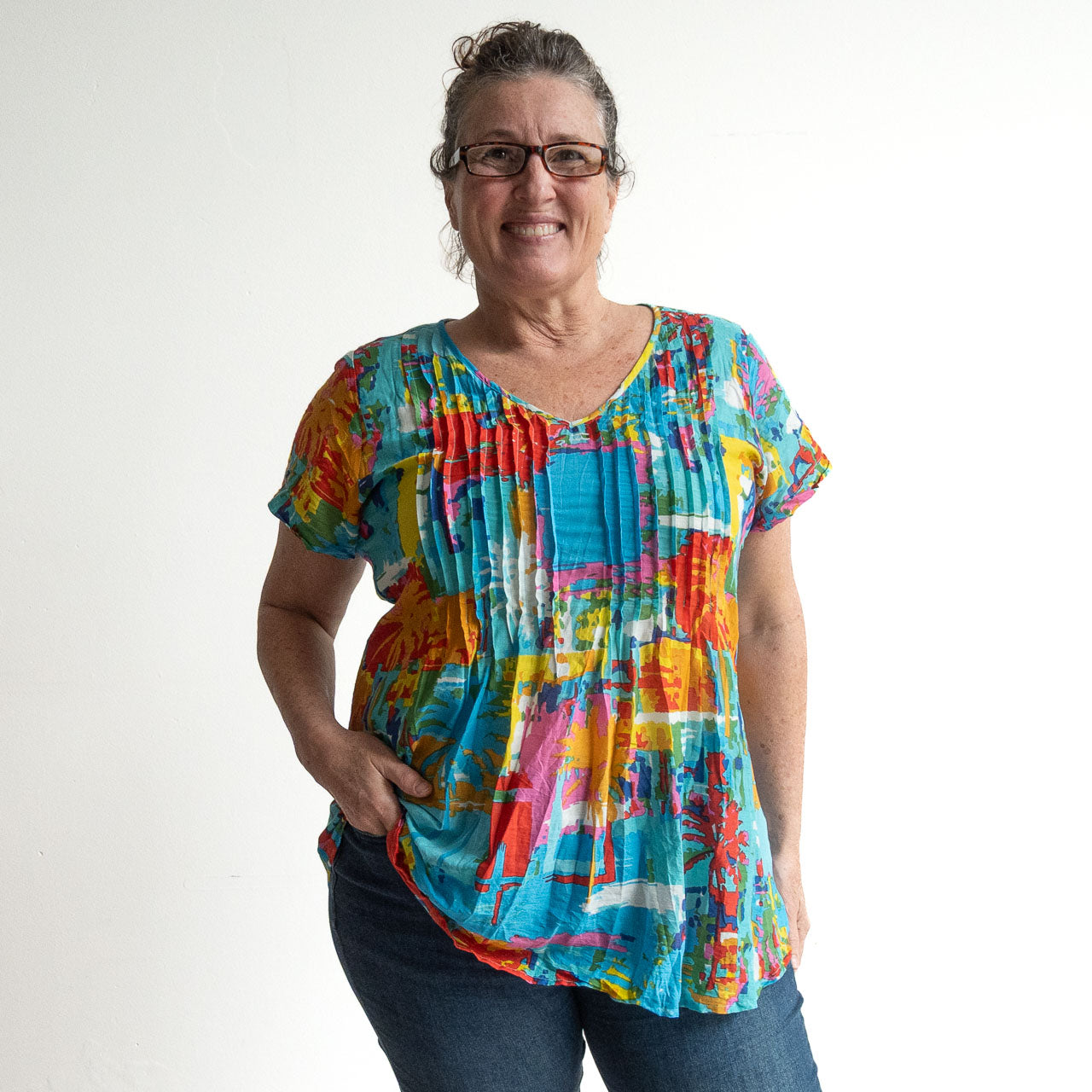 Be The Sunshine Cotton Top - Painted Palms