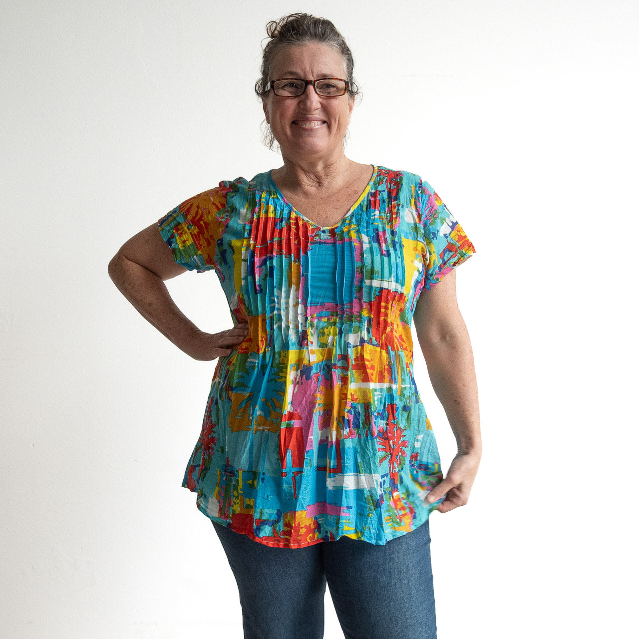 Be The Sunshine Cotton Top - Painted Palms