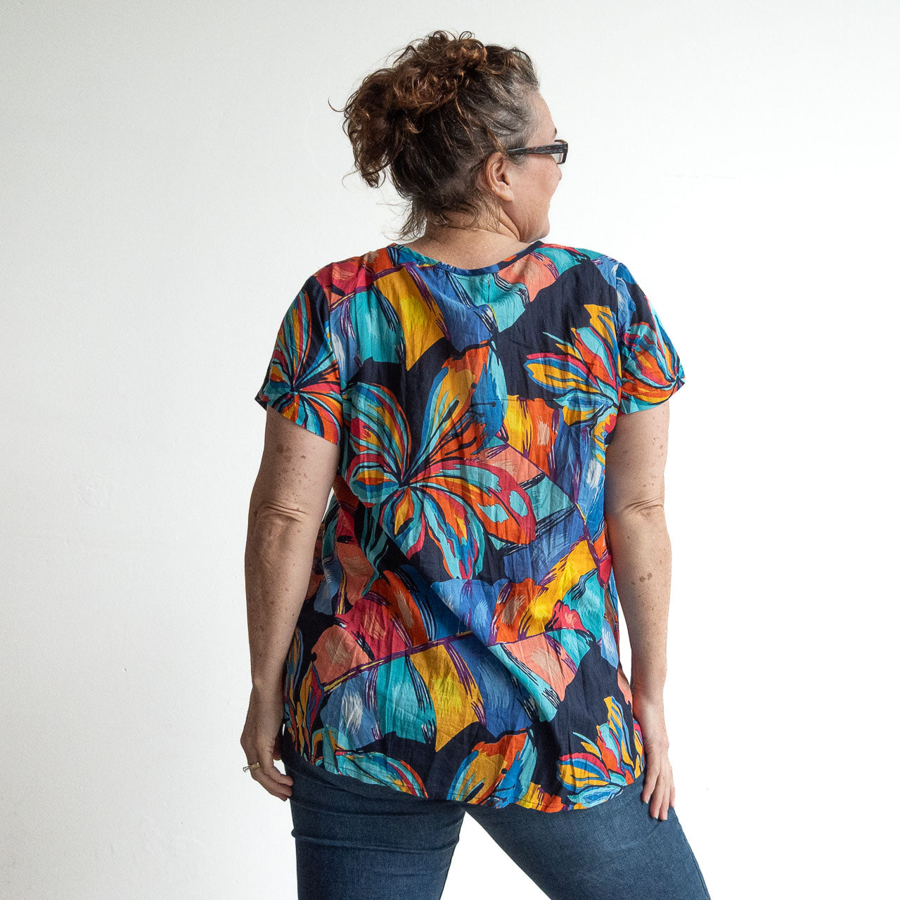 Be The Sunshine Cotton Top - Tropical Midnight Blue