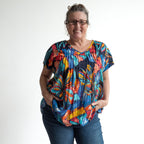 Be The Sunshine Cotton Top - Tropical Midnight Blue