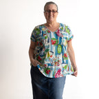 Be The Sunshine Cotton Top - La Dolce Tropical Blue