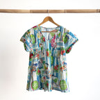 Be The Sunshine Cotton Top - La Dolce Tropical Blue