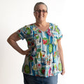 Be The Sunshine Cotton Top - La Dolce Tropical Blue