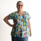 Be The Sunshine Cotton Top - La Dolce Tropical Blue