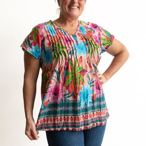 Be The Sunshine Cotton Top - Palm Parrot