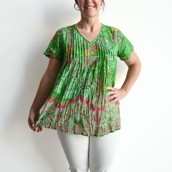Be The Sunshine Cotton Top - Summer Green