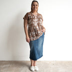 Be The Sunshine Cotton Top - Tribal Border Mocha