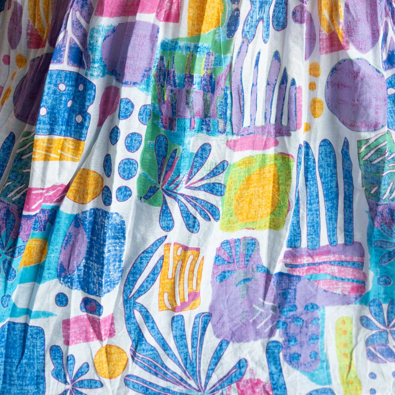 Be The Sunshine Cotton Top - Tropical Blocks Blue