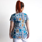 Be The Sunshine Cotton Top - Water Block Blue