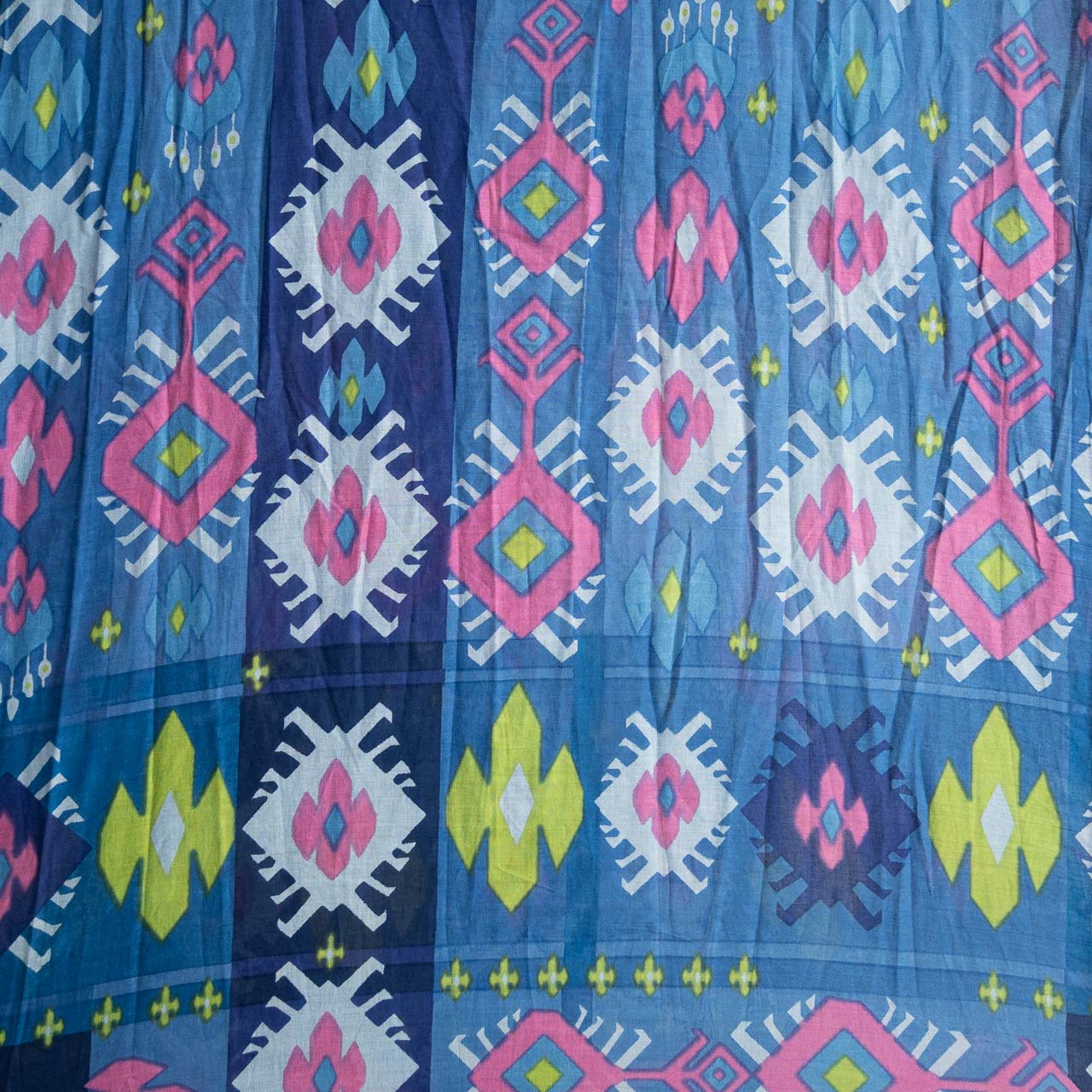 Be The Sunshine Cotton Top - Persian Border Blue