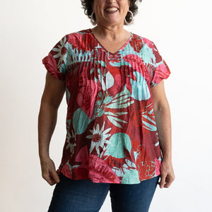 Be The Sunshine Cotton Top - Ruby Fusion