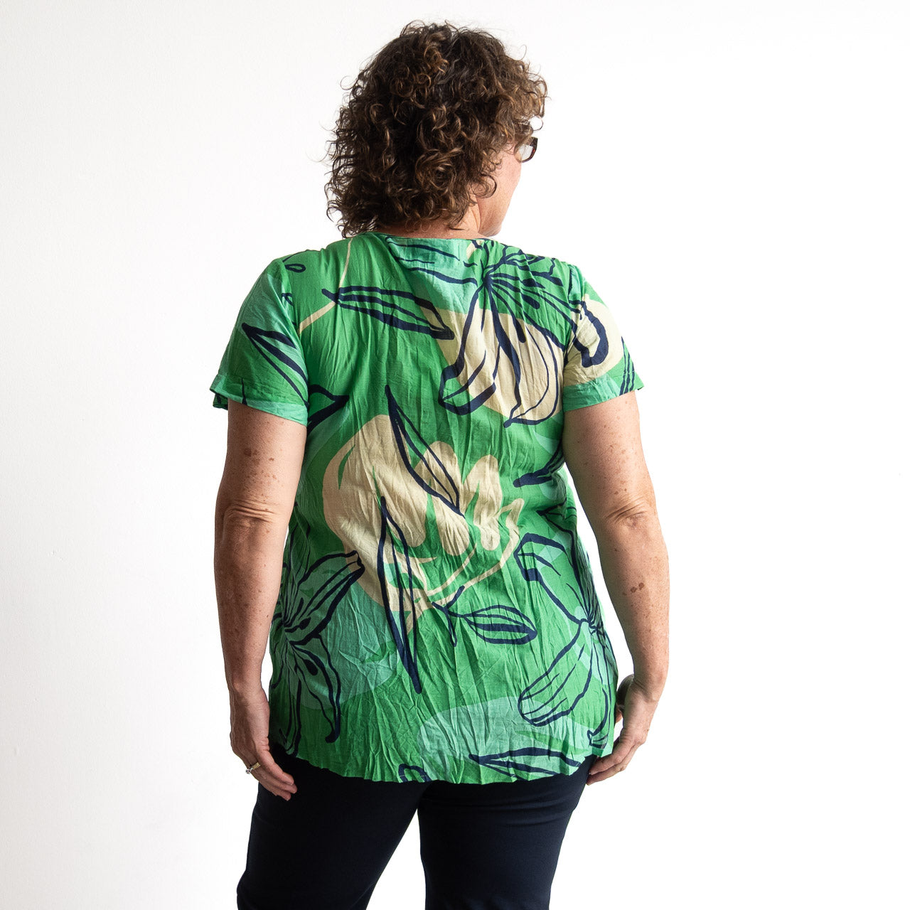 Be The Sunshine Cotton Top - Tigerlily Green