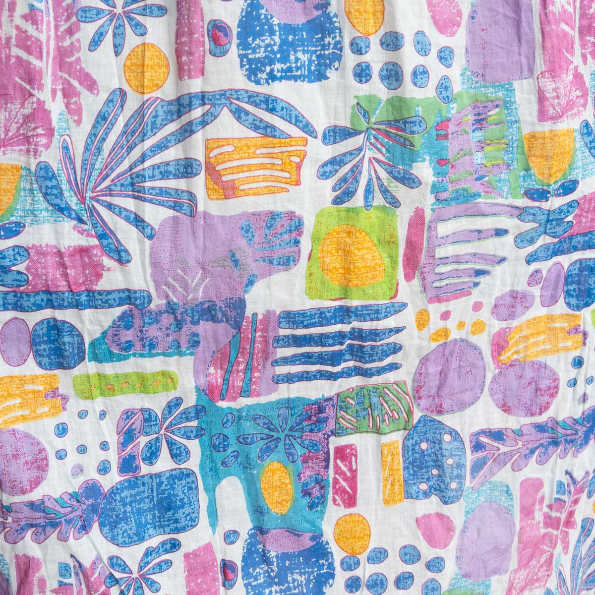 Be The Sunshine Cotton Twist Dress - Tropical Blocks Blue