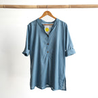 Cotton Kurta Tunic Top by KOBOMO Cotton Classics