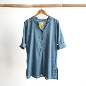 Cotton Kurta Tunic Top by KOBOMO Cotton Classics