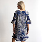 Bell Sleeve Shift Dress - Avignon - 71003