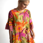 Bell Sleeve Shift Dress - Tahiti - 61071
