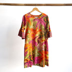 Bell Sleeve Shift Dress - Tahiti - 61071
