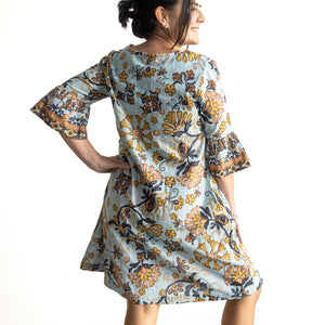 Bell Sleeve Shift Dress by Orientique Australia - Macieo - 61735
