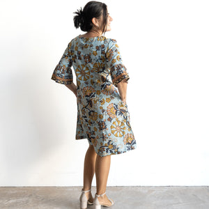 Bell Sleeve Shift Dress by Orientique Australia - Macieo - 61735