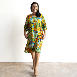 Bell Sleeve Shift Dress by Orientique Australia - Guatemala - 30170