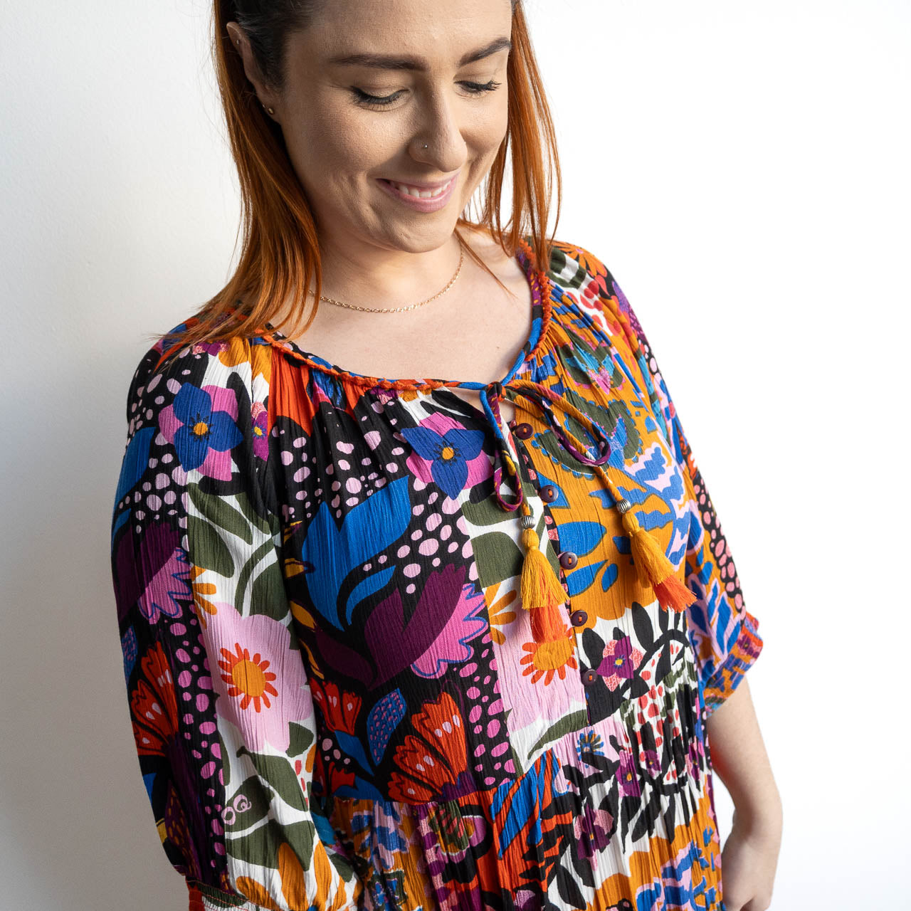 Bishop Sleeve Dress by Orientique Australia - Salvador - 81326