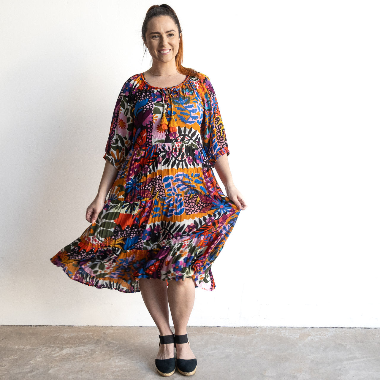 Bishop Sleeve Dress by Orientique Australia - Salvador - 81326