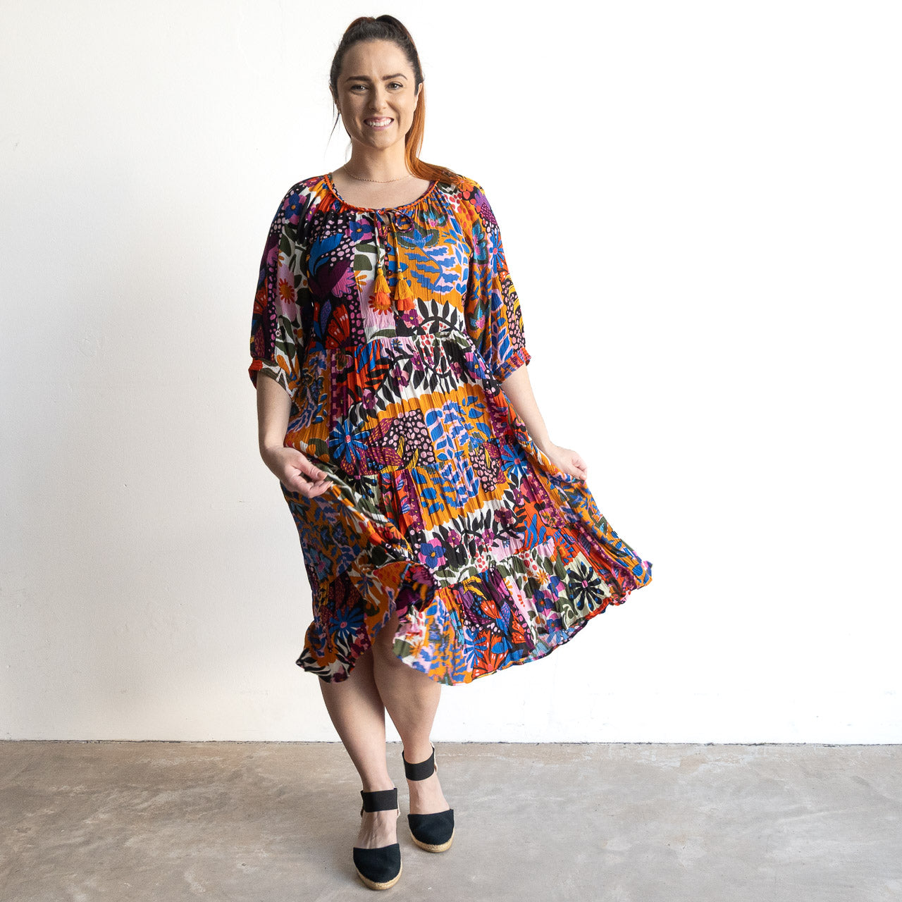 Bishop Sleeve Dress by Orientique Australia - Salvador - 81326