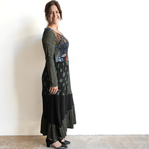 Jersey Panel Midi Dress by Orientique Australia - Bohemian Rhapsody - 20077