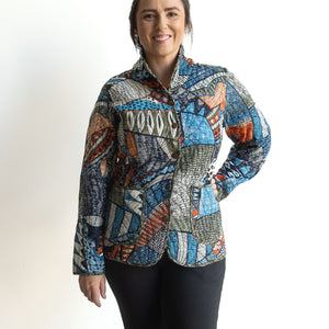 Reversible Quilted Coat by Orientique Australia - Bohemian Rhapsody - 23024