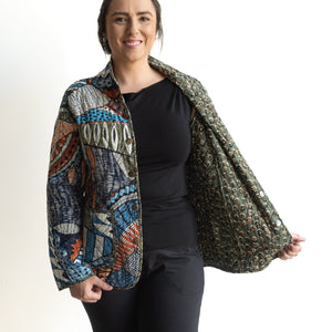 Reversible Quilted Coat by Orientique Australia - Bohemian Rhapsody - 23024