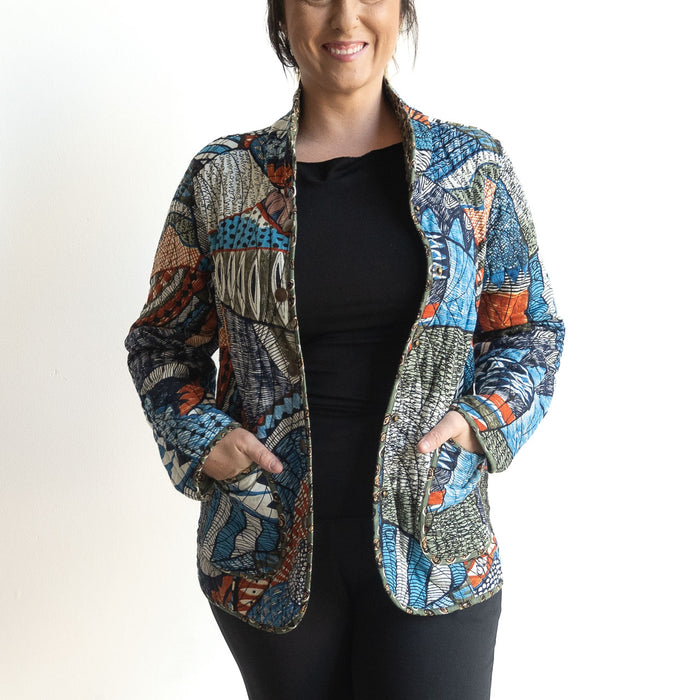 Reversible Quilted Coat by Orientique Australia - Bohemian Rhapsody - 23024