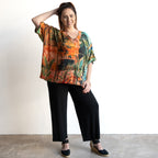Silky Boxy Top by Orientique Australia - Vintage Tropical - 72567