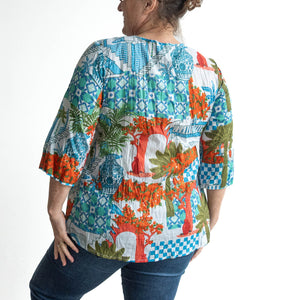 Brighter Days Cotton Top - Greek Aqua