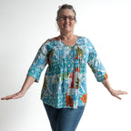 Brighter Days Cotton Top - Greek Island Aqua