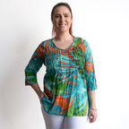 Brighter Days Cotton Top - Tropical Water Teal