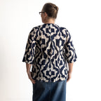Brighter Days Cotton Top - Bold Art Navy